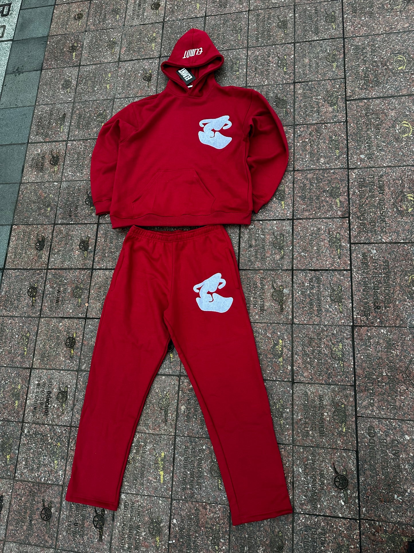 DEEP RED ELMNT HOODIE SET